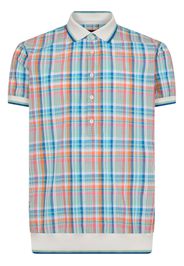 Dsquared2 Kariertes Poloshirt mit Logo-Print - Blau
