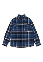 Dsquared2 Kids check-print long-sleeved shirt - Blau