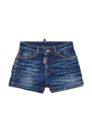 Dsquared2 Kids Jeans-Shorts im Distressed-Look - Blau