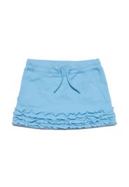 Dsquared2 Kids Gerüschter Rock mit Logo-Print - Blau