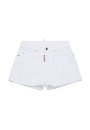 Dsquared2 Kids logo-patch denim shorts - Weiß