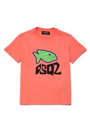 Dsquared2 Kids T-Shirt mit Logo-Print - Orange