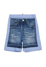 Dsquared2 Kids denim-panelled cotton shorts - Blau