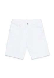 Dsquared2 Kids mid-rise denim shorts - Weiß