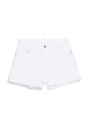 Dsquared2 Kids White Bull denim shorts - Weiß