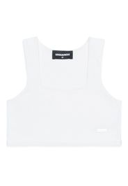 Dsquared2 Kids square-neck crop top - Weiß