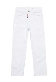 Dsquared2 Kids Straight-Leg-Jeans mit Logo - Weiß