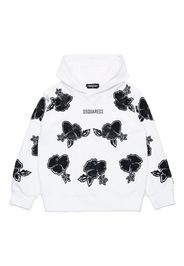 Dsquared2 Kids Jersey-Hoodie mit Logo-Print - Weiß