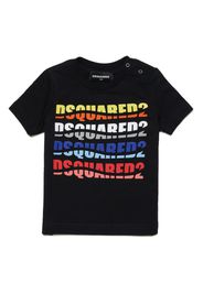 Dsquared2 Kids T-Shirt mit Wellen-Print - Schwarz