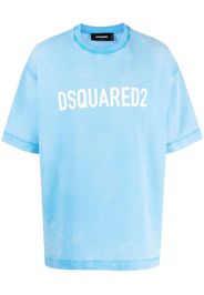 Dsquared2 logo-print short-sleeve sweatshirt - Blau