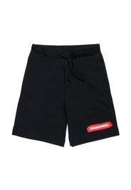 Dsquared2 Kids logo-print cotton shorts - Schwarz