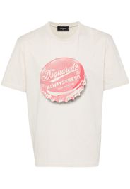 Dsquared2 graphic-print cotton T-shirt - Nude