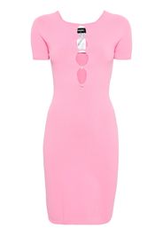 Dsquared2 Gestricktes Kleid mit Cut-Outs - Rosa