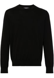 Dsquared2 logo-plaque fine-knit jumper - Schwarz