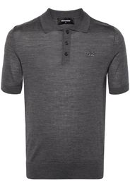 Dsquared2 Fein gestricktes Poloshirt - Grau