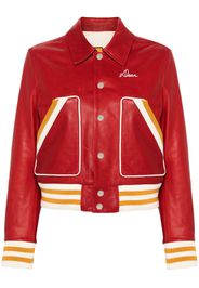 Dsquared2 Varsity leather bomber jacket - Rot