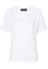 Dsquared2 Easy Fit T-Shirt mit Kristallverzierung - Weiß
