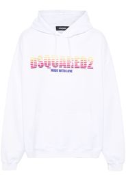 Dsquared2 logo-print cotton hoodie - Weiß