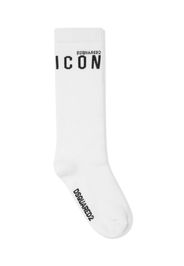 DSQUARED2 KIDS logo-jacquard socks - Weiß