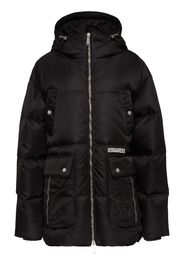 DSQUARED2 Gesteppter Kapuzenmantel - Schwarz