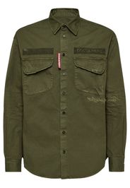 DSQUARED2 Hemd mit Logo-Stickerei - Grün