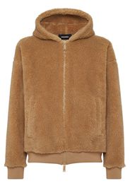 DSQUARED2 Kapuzenjacke mit Sherpa-Stickerei - Nude