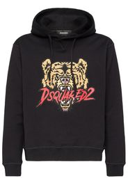 Dsquared2 logo-print cotton hoodie - Schwarz