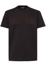 DSQUARED2 T-Shirt mit Kristallen - Schwarz
