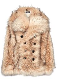 DSQUARED2 Mantel aus Faux Fur - Nude