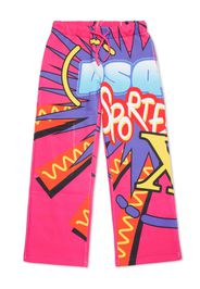 DSQUARED2 KIDS Hose mit grafischem Print - Rosa