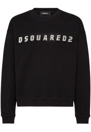 DSQUARED2 Sweatshirt mit Logo-Print - Schwarz