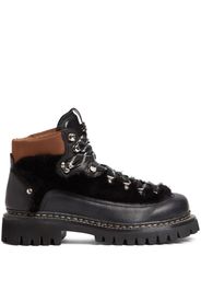 DSQUARED2 Hiking-Boots mit Faux Fur - Schwarz