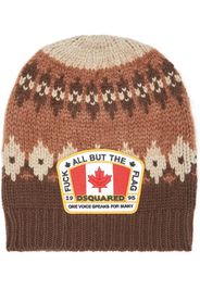 DSQUARED2 Mütze mit Logo-Patch - Braun