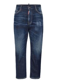 DSQUARED2 Halbhohe Straight-Leg-Jeans - Blau