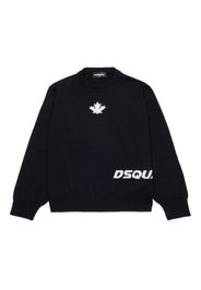 DSQUARED2 KIDS Intarsien-Pullover mit Logo - Schwarz