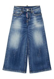 DSQUARED2 KIDS Wide-Leg-Jeans mit Logo-Patch - Blau