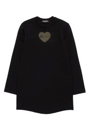 DSQUARED2 KIDS Pulloverkleid mit Herzapplikation - Schwarz