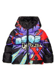 DSQUARED2 KIDS Gefütterte Jacke mit grafischem Print - Schwarz