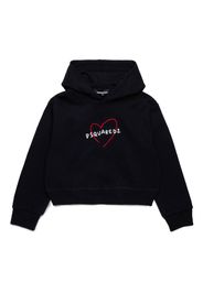 DSQUARED2 KIDS graphic-print hoodie - Schwarz