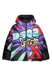 DSQUARED2 KIDS Gefütterte Jacke mit Print - Schwarz