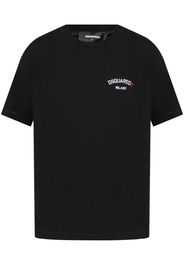 Dsquared2 logo-embroidered cotton T-shirt - Schwarz