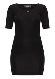 Dsquared2 logo-plaque mini dress - Schwarz