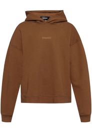 Dsquared2 logo print cotton hoodie - Braun