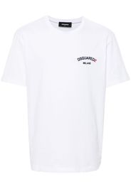 DSQUARED2 T-Shirt mit Logo-Stickerei - Weiß