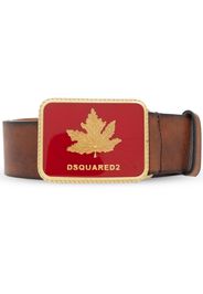 Dsquared2 Ledergürtel mit Logo-Schnalle - Braun