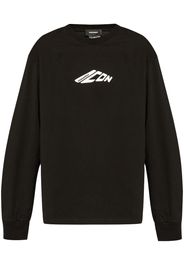 DSQUARED2 Langarmshirt mit Logo-Print - Schwarz
