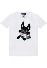 DSQUARED2 T-Shirt mit Hunde-Print - Weiß