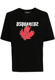 DSQUARED2 Horror T-Shirt mit Ahornblatt-Print - Schwarz