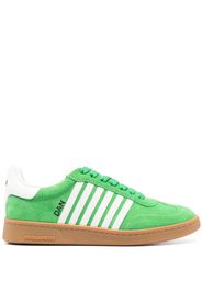 DSQUARED2 Gestreifte Sneakers aus Wildleder - Grün