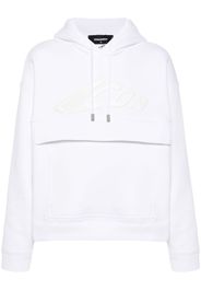 DSQUARED2 Hoodie mit geprägtem Logo - Weiß